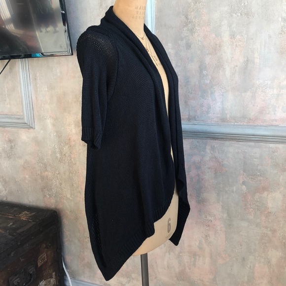 Mossimo Rayon Waterfall Open Sweater Black Medium - Picture 5 of 7